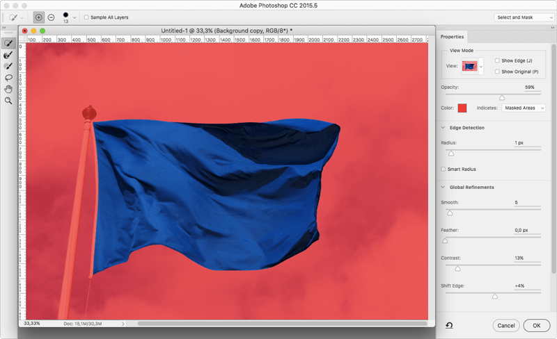 Flag Mockup Tutorial Selection Refinement