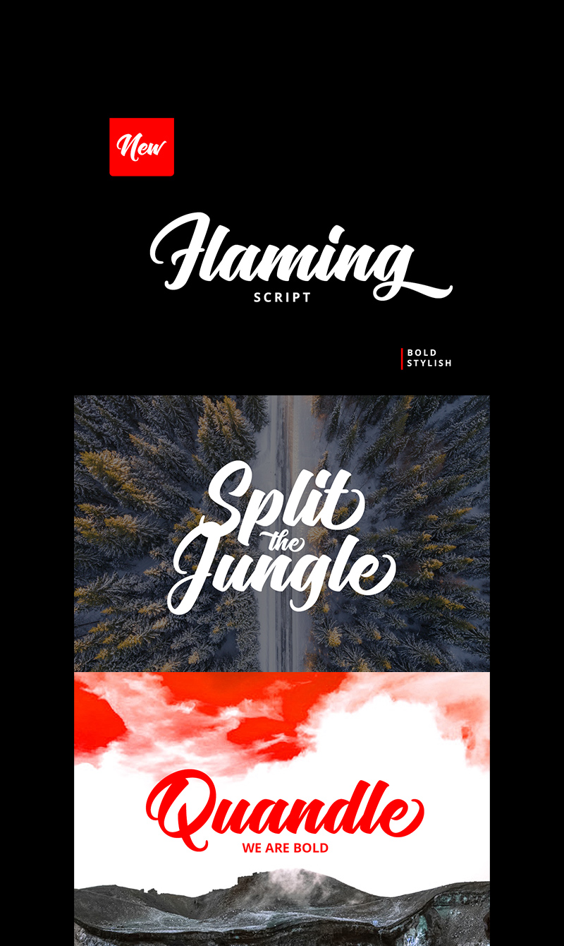 Flaming Font - Free Script Typeface