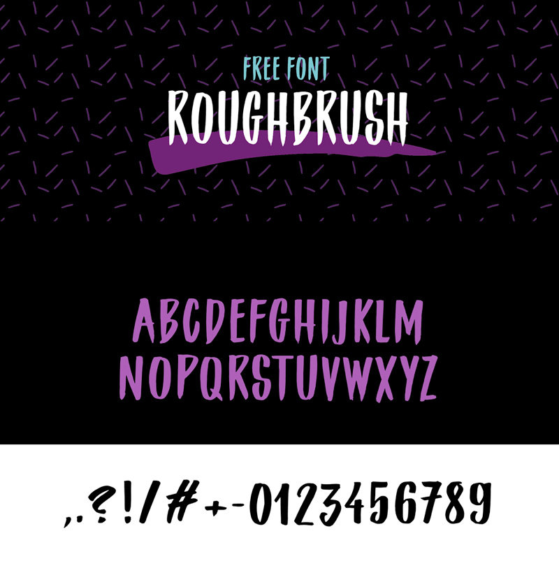 Roughbrush - Free Brush Font