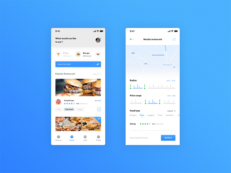 Food iOS App Design: Free PSD