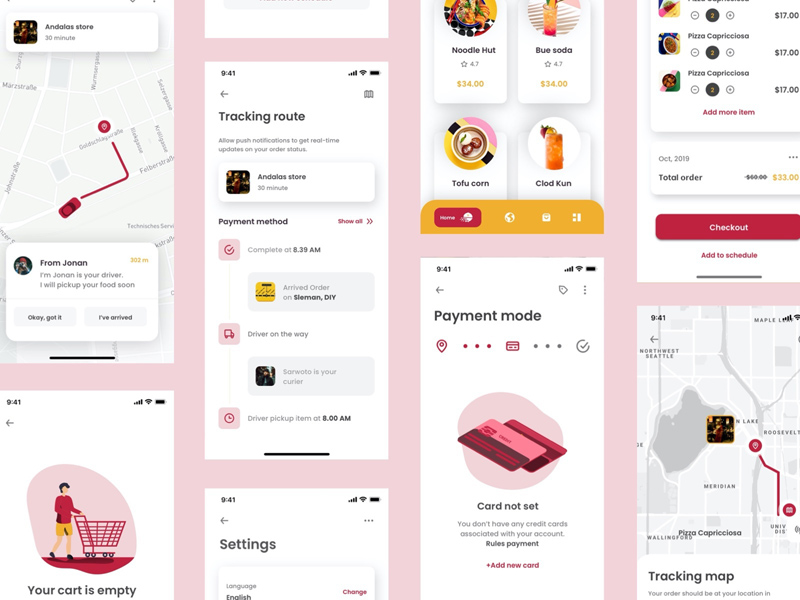 Food Ordering App Kit - Sketch Resource
