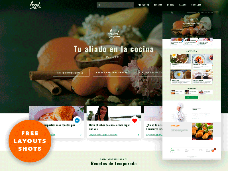 Food Website UI Concept by Migue