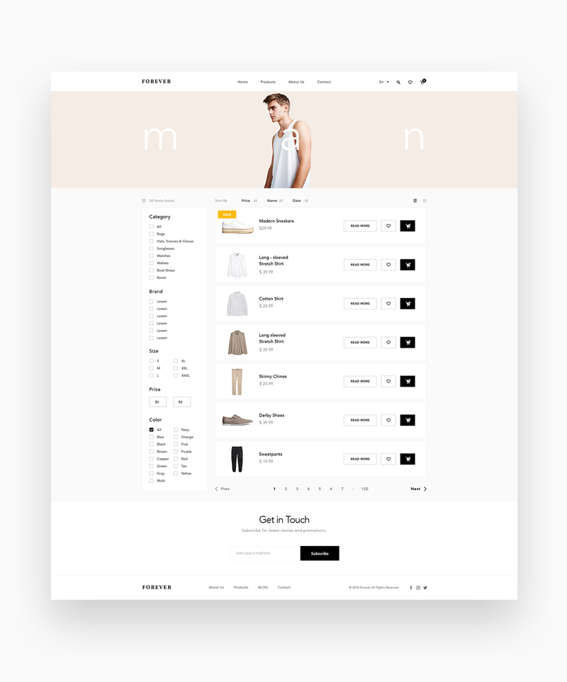 Forever - Fashion Theme With Adobe XD