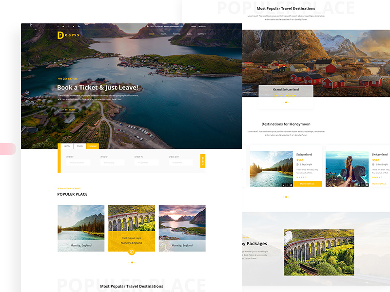 Tour & Travel Website Template