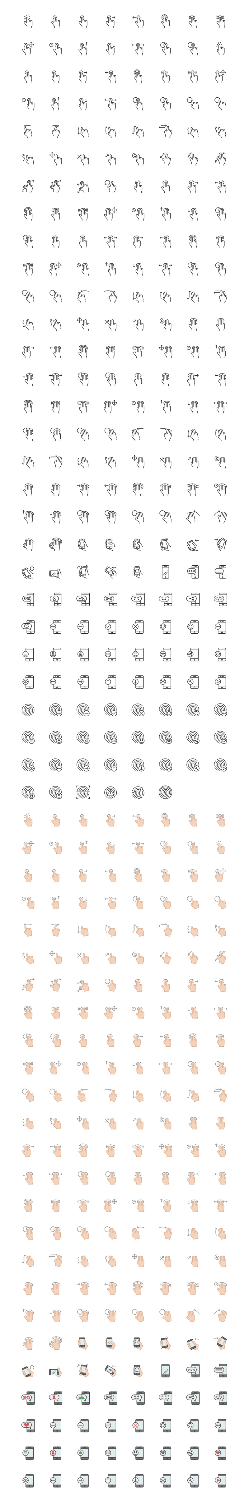 430 Hand Gesture Vector Icons