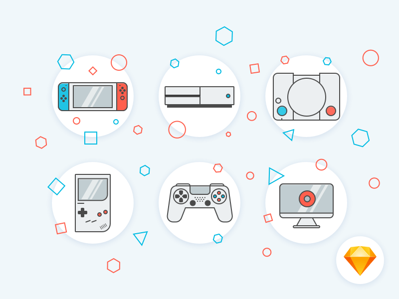 Gaming Icons - Sketch Freebie
