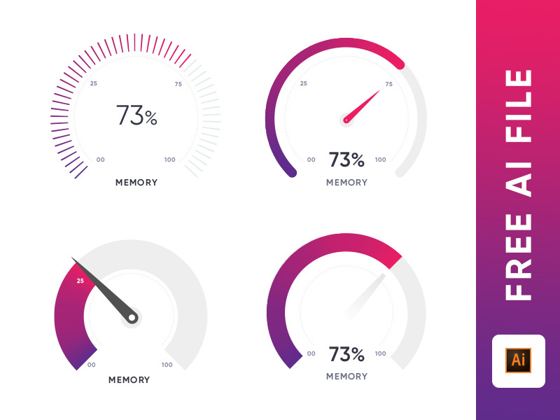 Gauge Meter Vector Freebie Supply