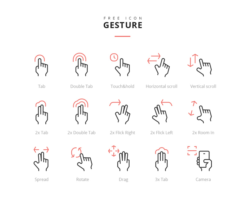 Gesture Icon - Free PSD