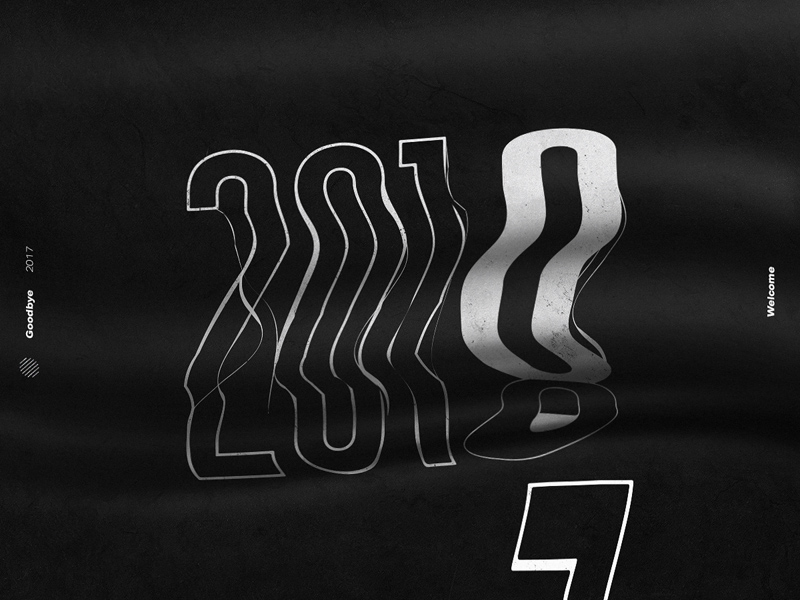 Happy New Year 2018 Poster - PSD Freebie