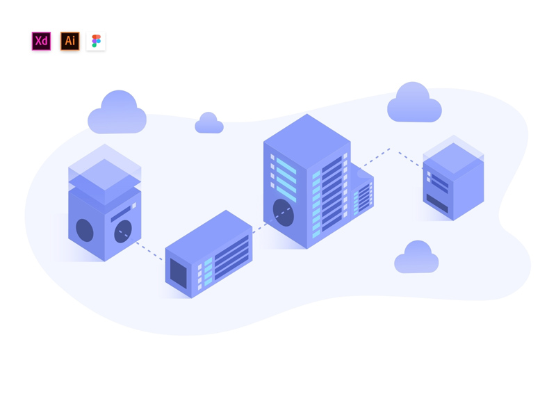 Web Hosting Illustration