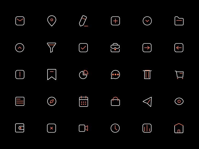 100 Line Icons