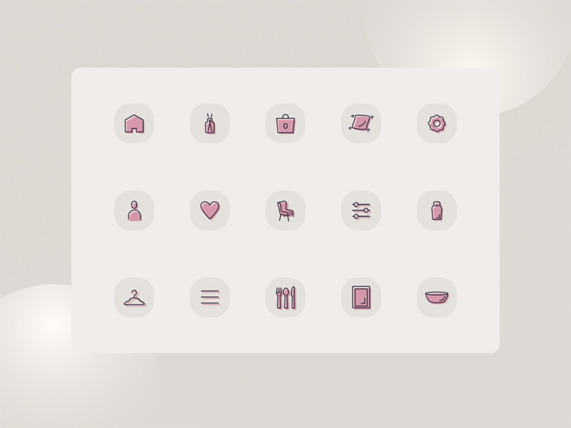Furniture Store Icons Set