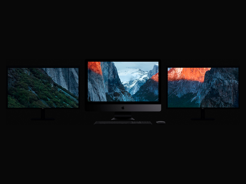 iMac Pro Mockup With Multiple Screens by Dima Boychuk
