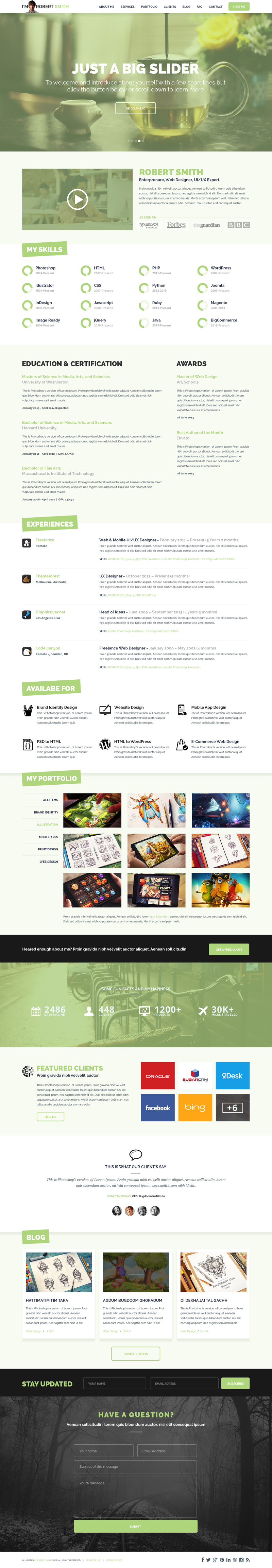 IMX - One Page Resume Website