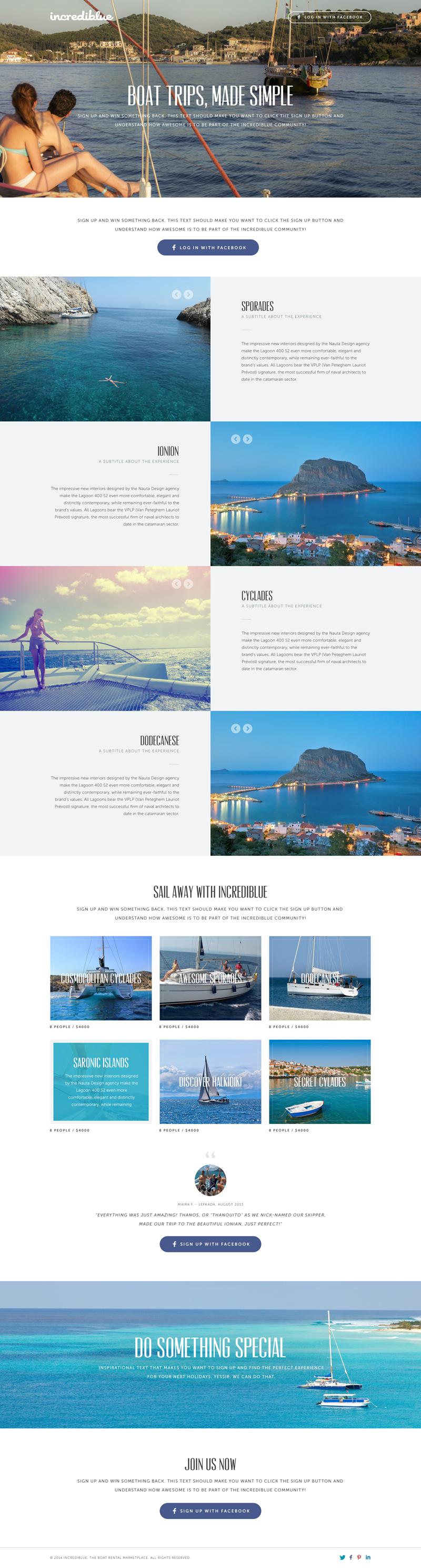 Incrediblue Landing Page by Incrediblue