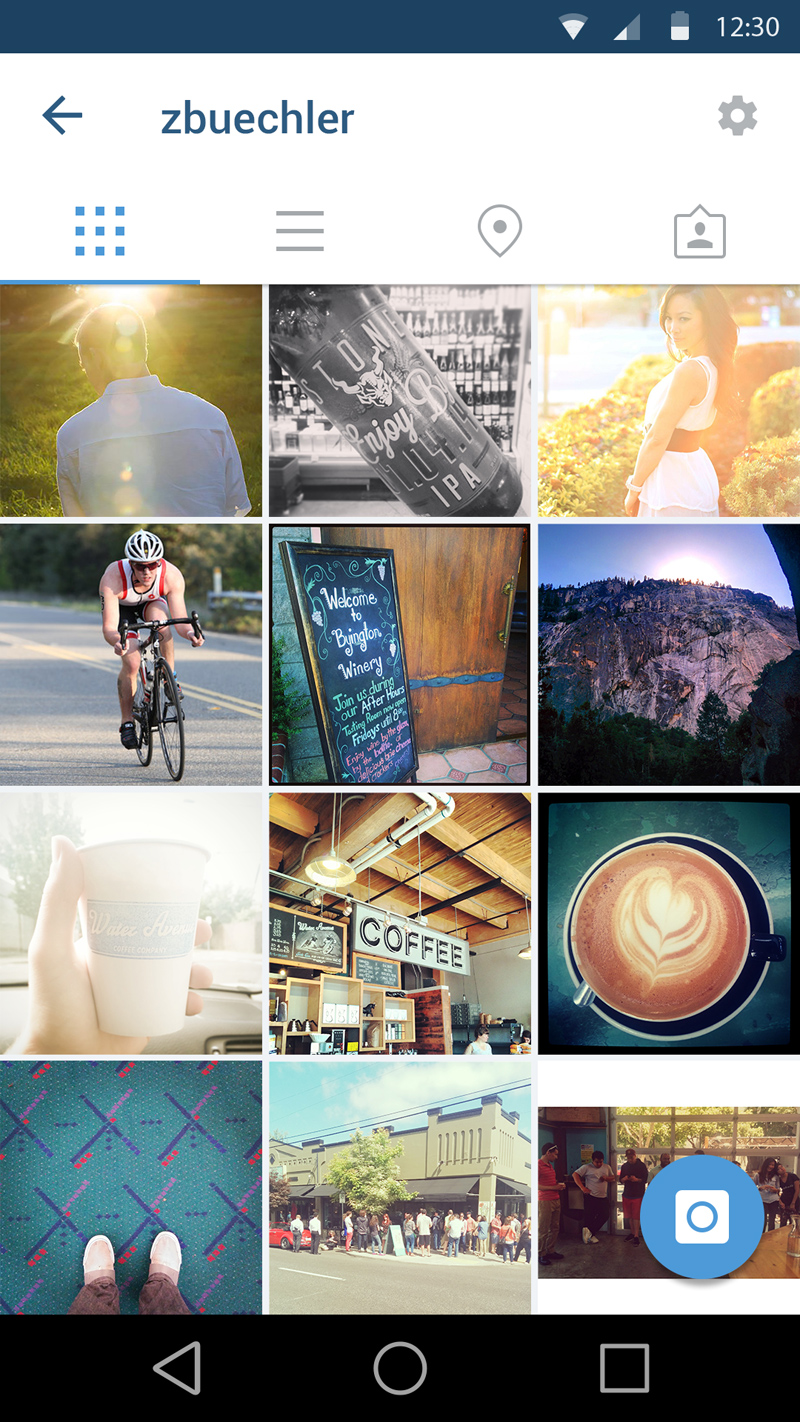 Instagram Template - Material Design