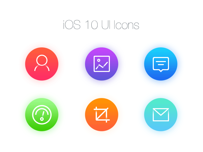 iOS 10 Concept UI Icons by Oscar Hosam