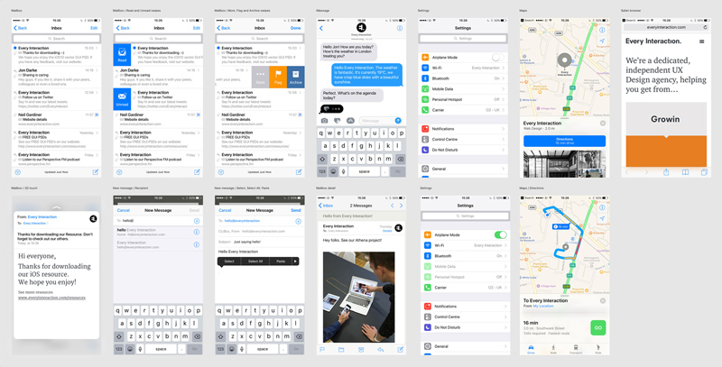 iOS 10 GUI - Sketch Freebie