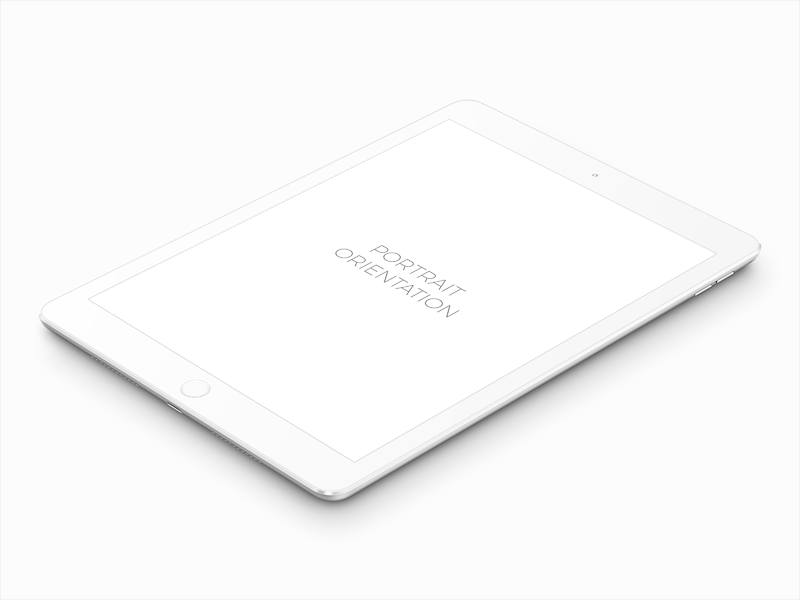 iPad Pro 9.7 White Mockup PSD Freebie Supply