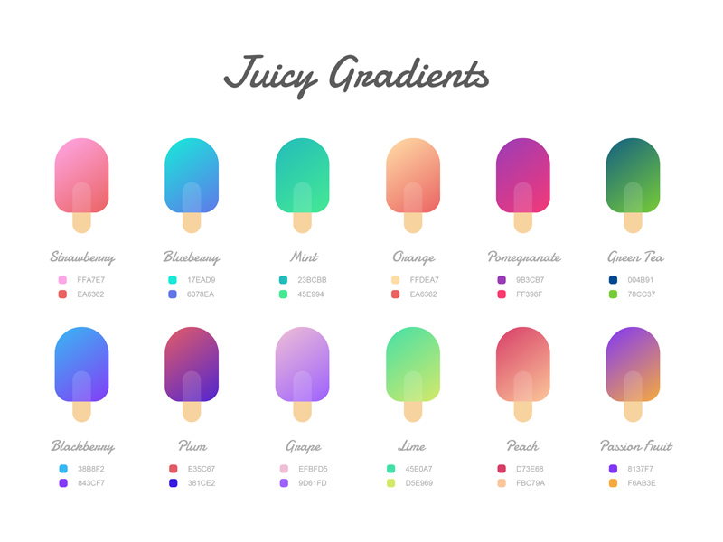 Juicy Gradients Set - Free Sketch