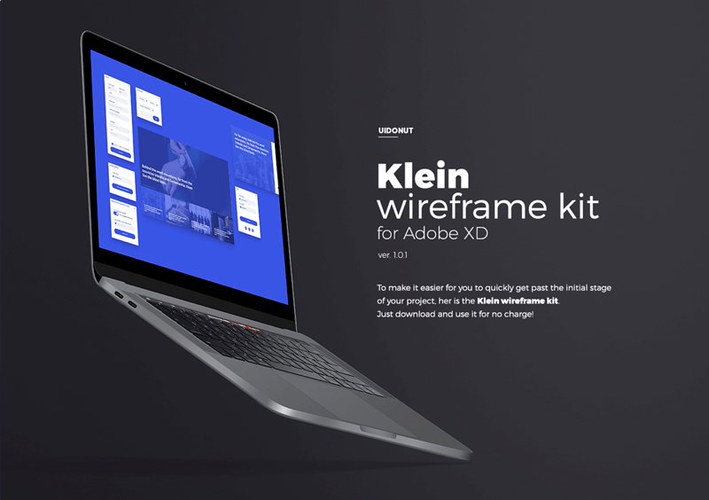 Adobe XD Wireframe Kit - Klein Preview 1