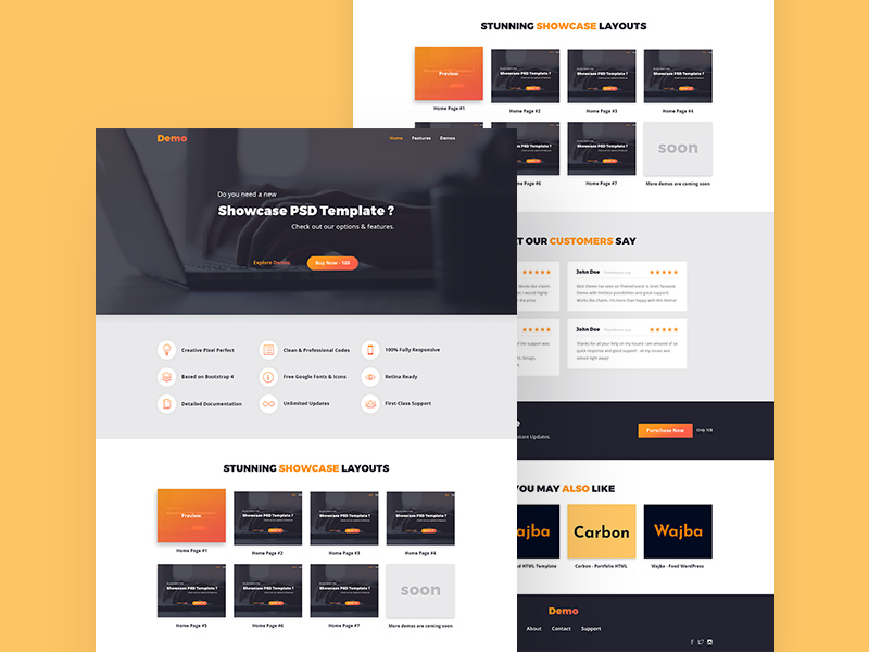 Landing Page Demo Template - Free Resource - Freebie Supply