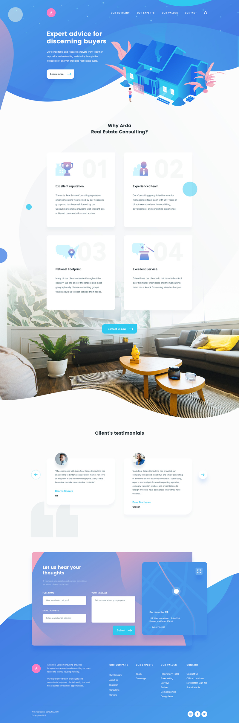Landing Page Template For Real Estate Consultant PSD