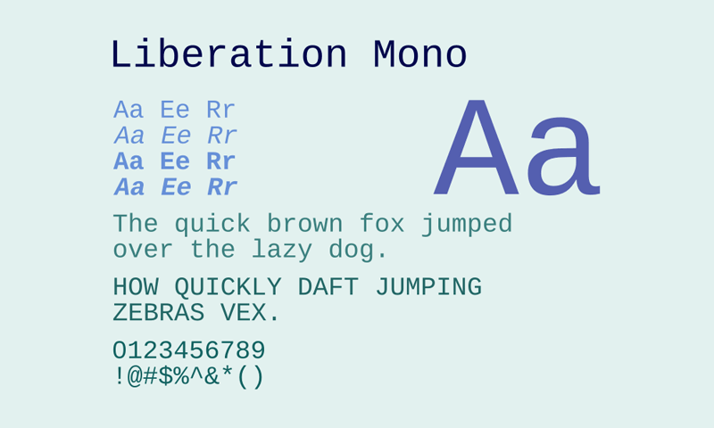 Liberation Mono - Monospace Font