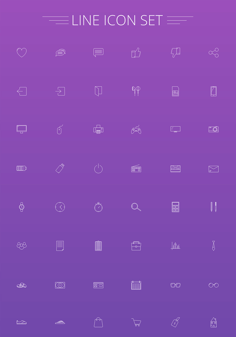 Free Vector Line Icon Set