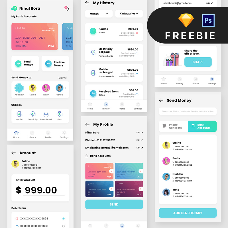 Liquid Pay Payment App Concept Freebie Supply