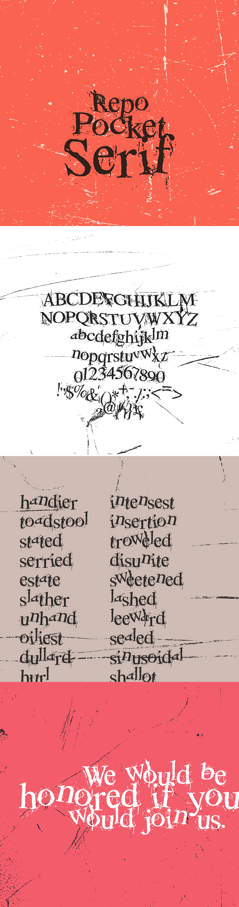 LRC Type - Repo Pocket Serif Grunge Font
