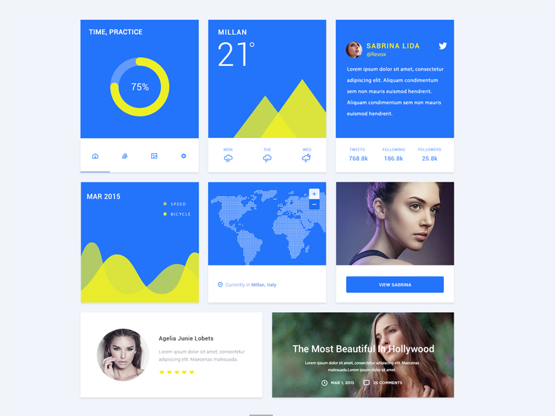 Material Design UI PSD