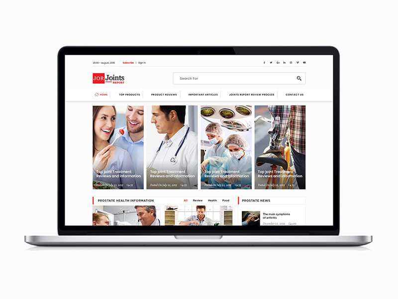 Medical Website Design PSD