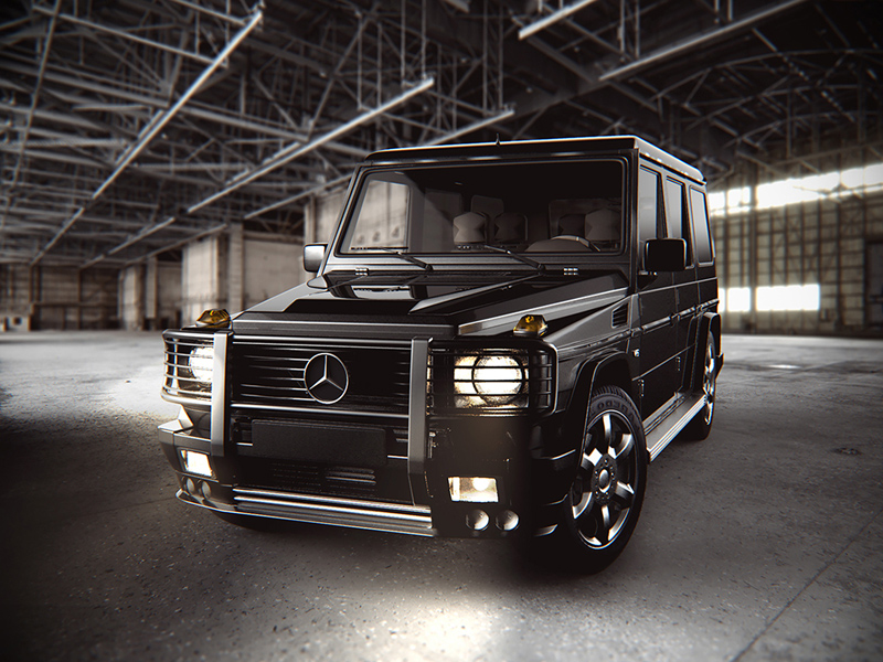Mercedes Classe G Scene - PSD Freebie