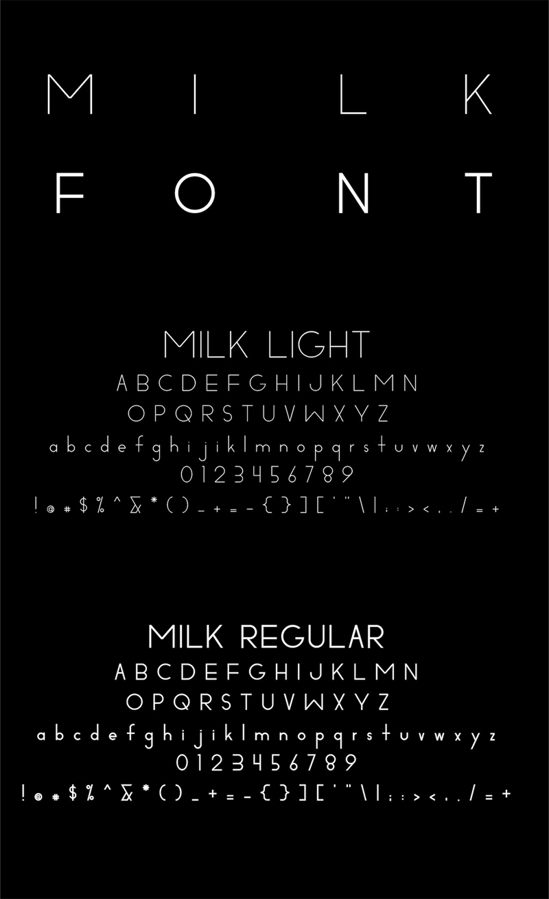 Milk Typeface - Half Gallon Font