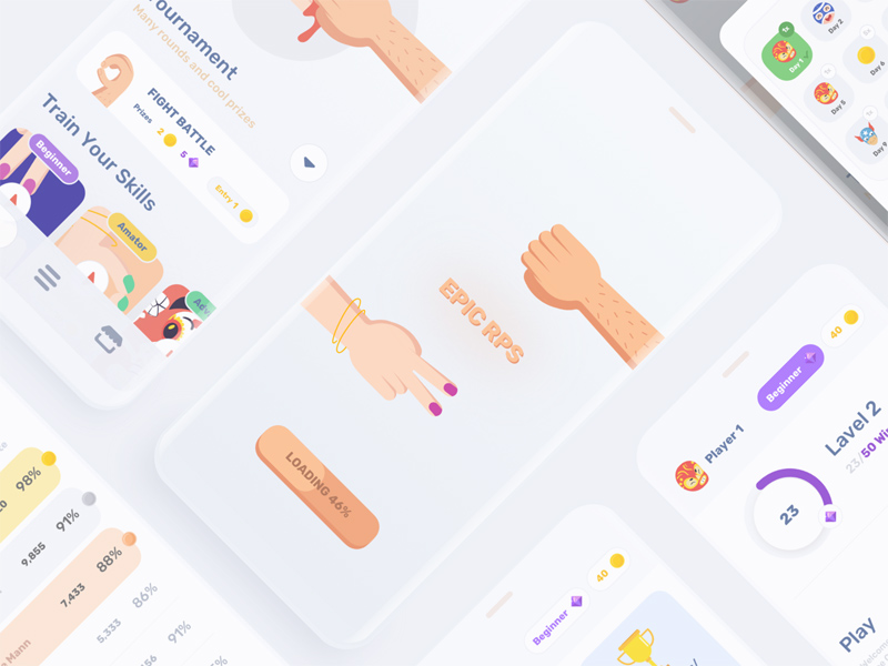 Rock Paper Scissors Mobile Game UI Kit