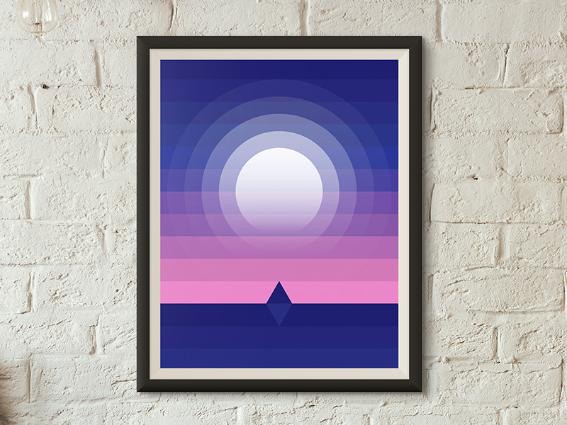 Moonlight Poster - Vector Freebie