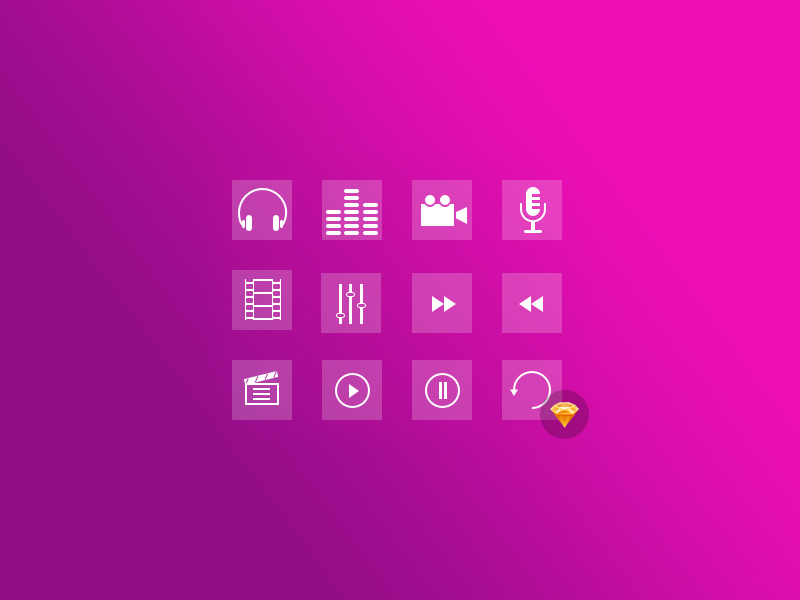 Multimedia Icon Set by kalachakravarthi