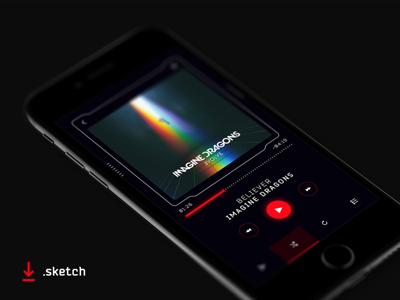 Music Player Sci-Fi UI