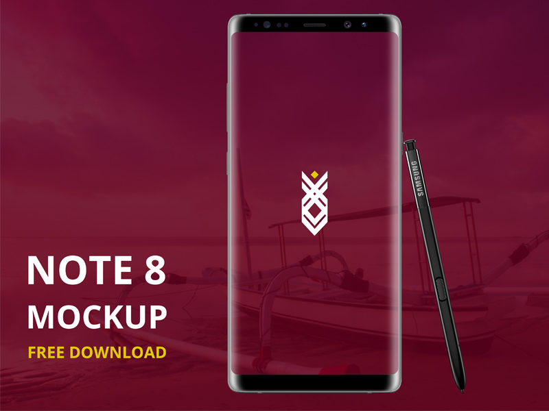 Note 8 Mockup - PSD Freebie - Freebie Supply
