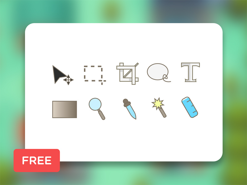 Paint Tool Icon Set 02 - Sketch Freebie