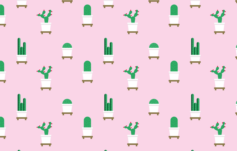 Cactus Vector Pattern