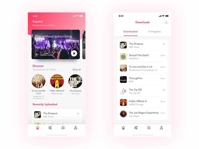 Podcast App UI Design