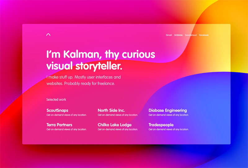 Portfolio Hero Template by Kálmán Magyari