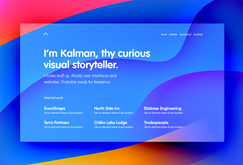 Portfolio Hero Template by Kálmán Magyari