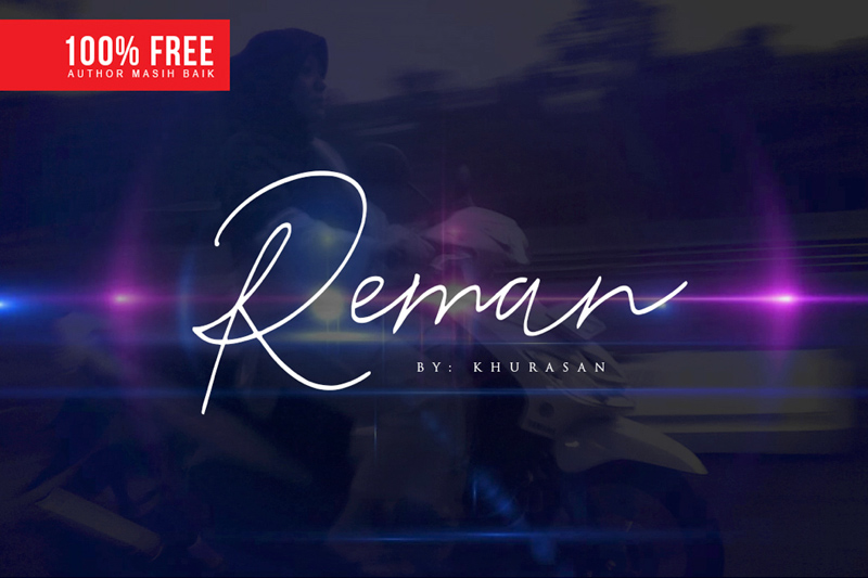 Reman Script Font - 100% Free Typeface Preview 1