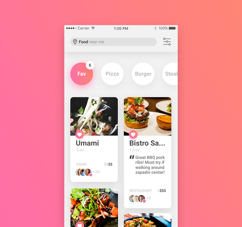 Restaurant List UI - Figma Freebie