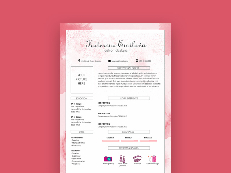 resume template 2017 psd freebie freebie supply