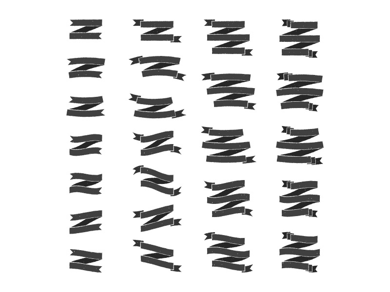 Ribbon Banners Set 2