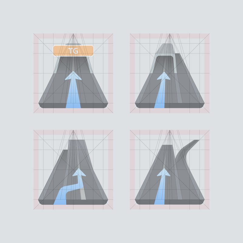 Road Guidance Icons